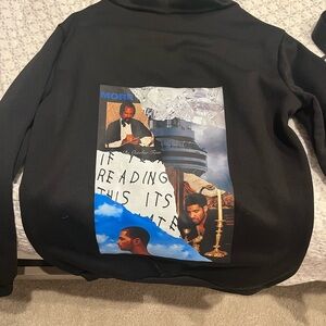Black Drake Album Cover Graphic Hoodie